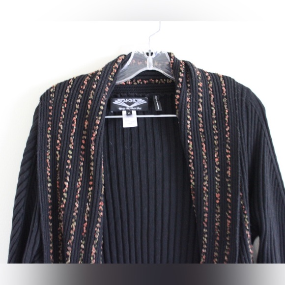 Angel Design By Sabri Ozel Black Cardigan Sweater - Picture 2 of 5